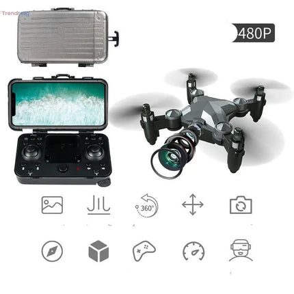 Drone for Kids New Folding Luggage Storage Box & Mini UAV Drone for Aerial Photography – Remote Control Four-Axis Toy for Kids trendmeg