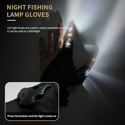 LED gloves Rechargeable Fishing Gloves – High Elasticity, Anti-Slip, Luminous Finger Cots for Repair & Outdoor Use