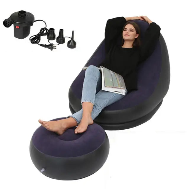 comfortable lounge chair with Footrest – Comfortable & Portable for Home & Outdoor Use