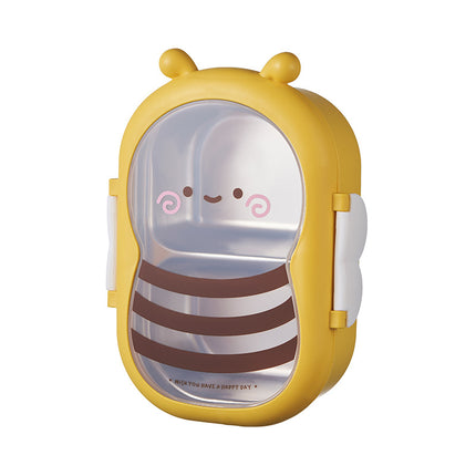 cute lunch box Food grade cute little bee stainless steel insulation compartment lunch box bento lunch box