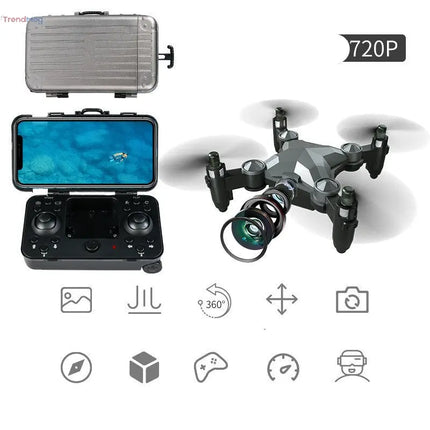 Drone for Kids New Folding Luggage Storage Box & Mini UAV Drone for Aerial Photography – Remote Control Four-Axis Toy for Kids trendmeg