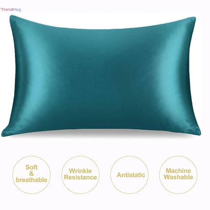 Silky Satin Pillowcase – Natural Mulberry Silk Pillowcase for Hair & Skin, Standard & Queen Sizes trendmeg