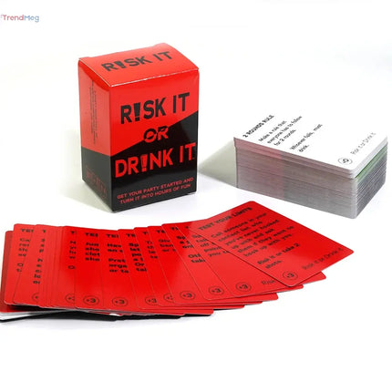 college party game Risk It or Drink It – Fun Party Card Game with Dares, Challenges & Questions for College, Pregame, and Adults' Game Night trendmeg