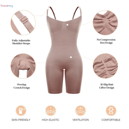 Colombian Seamless Sculpting Bodysuit for Women – Push-Up Butt Lifter, Thigh Slimmer, Slimming Shapewear Body Shaper trendmeg