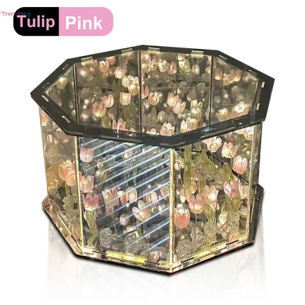 tulip lamp LED Night Light – 2-in-1 Decorative Table Lamp & Mirror for Birthday and Christmas Gifts trendmeg