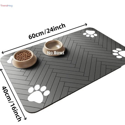 Absorbent Pet Feeding waterproof pet mat  – Quick-Dry Food & Water Bowl Placemat for Dogs and Cats trendmeg