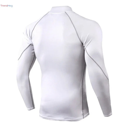 Workout Clothing, Men's Long Sleeve Compression Sport T-Shirt – Quick-Dry Gym Top for Bodybuilding, Running, Fitness, and Rash Guard Training trendmeg