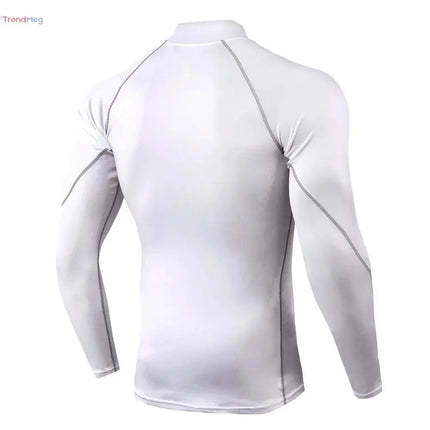 Workout Clothing, Men's Long Sleeve Compression Sport T-Shirt – Quick-Dry Gym Top for Bodybuilding, Running, Fitness, and Rash Guard Training trendmeg