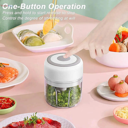 USB Rechargeable Mini Food Chopper – Electric Garlic Masher, Portable Meat Grinder, and Vegetable Chopper for Kitchen Gadgets trendmeg