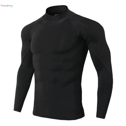 Workout Clothing, Men's Long Sleeve Compression Sport T-Shirt – Quick-Dry Gym Top for Bodybuilding, Running, Fitness, and Rash Guard Training trendmeg