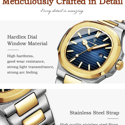 Luxury Women's Watch – Waterproof Stainless Steel Quartz Watch with Luminous Dial and Date Display trendmeg