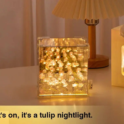 tulip lamp LED Night Light – 2-in-1 Decorative Table Lamp & Mirror for Birthday and Christmas Gifts trendmeg