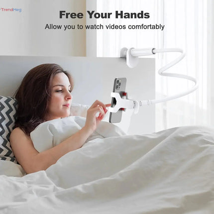 80cm Flexible Phone Holder Stand with 360° Rotating Clamp for Bed, Headrest, Long Arms Mount for iPhone, Samsung & 3.5–6.7" Devices trendmeg