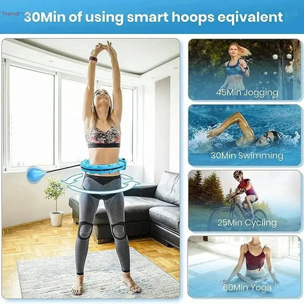 Weighted Fitness Hoop – Detachable 2-in-1 Hoop for Adults & Kids with Massage Knots for Abdominal Fitness & Weight Loss trendmeg