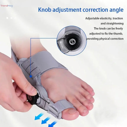 Adjustable Bunion Corrector – Unisex Hallux Valgus Brace with Rotatable Toe Separator & Straightener for Foot Alignment trendmeg