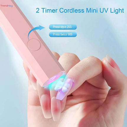 UV/LED Nail Dryer Lamp – Rechargeable Quick-Dry Nail Curing Tool for All Gel Polishes trendmeg