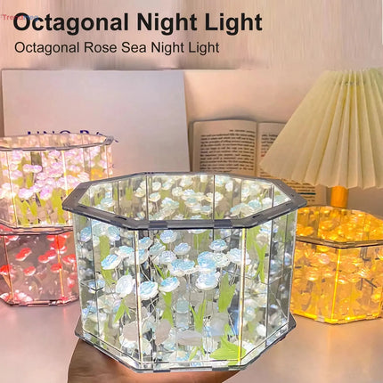 tulip lamp LED Night Light – 2-in-1 Decorative Table Lamp & Mirror for Birthday and Christmas Gifts trendmeg