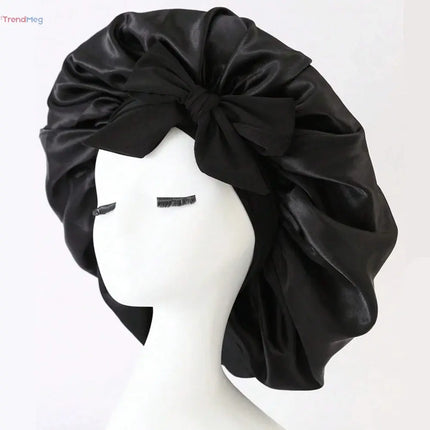 Adjustable Satin Sleep Bonnet – Silk Hair Bonnet with Tie Band for Women & Men trendmeg