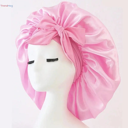 Adjustable Satin Sleep Bonnet – Silk Hair Bonnet with Tie Band for Women & Men trendmeg