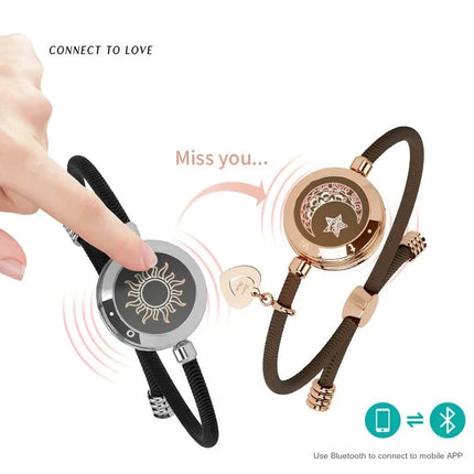 Long Distance Touch Bracelets for Couples – Smart Jewelry with Light & Vibration, Perfect Relationship Gift for Lovers