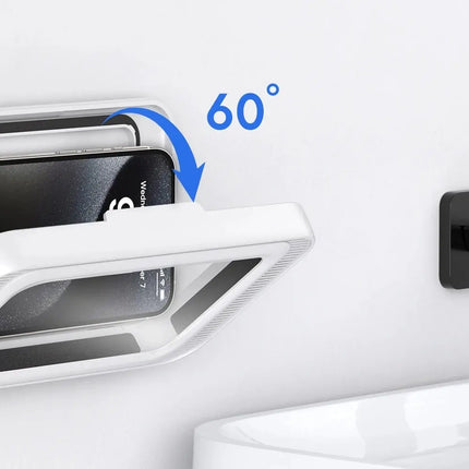 Waterproof Shower Phone Holder with Built-in Speaker, 480° Rotation, and Anti-Fog Wall Mount for 4-7" Phones trendmeg