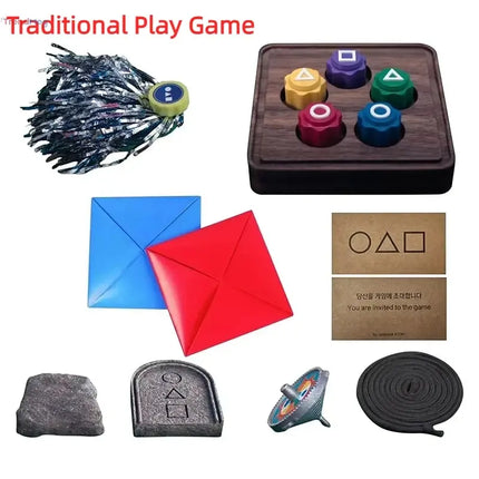 party game, Squid Game-Inspired Gonggi Jack Stone Set – Traditional Hand-Eye Coordination Toy, Fun Party & Board Game trendmeg