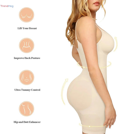 Colombian Seamless Sculpting Bodysuit for Women – Push-Up Butt Lifter, Thigh Slimmer, Slimming Shapewear Body Shaper trendmeg