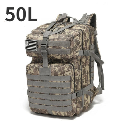 Tactical Backpack 50L/30L Tactical Camo Backpack for Men – Molle Waterproof Hiking, Camping, and Hunting Bag