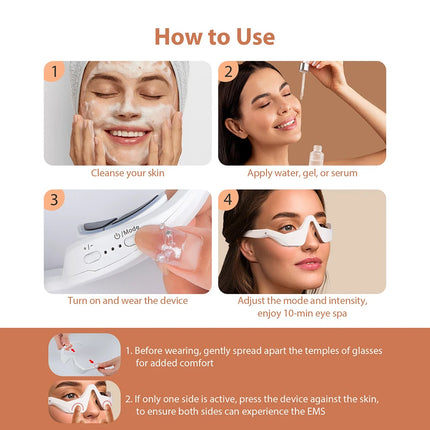 Eye Massager for Wrinkle Removal, Dark Circles, and Eye Bag Reduction – Relieve Eye Fatigue with this Eye Care Beauty Device