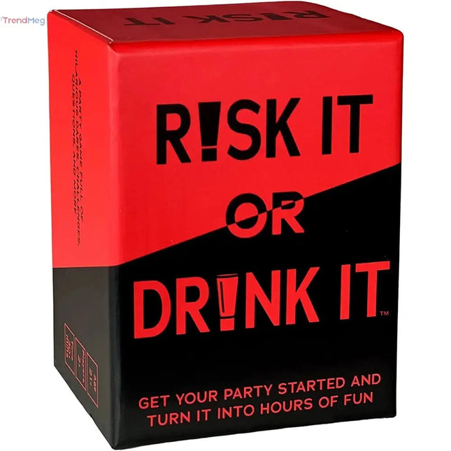 college party game Risk It or Drink It – Fun Party Card Game with Dares, Challenges & Questions for College, Pregame, and Adults' Game Night trendmeg