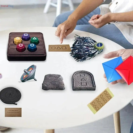 party game, Squid Game-Inspired Gonggi Jack Stone Set – Traditional Hand-Eye Coordination Toy, Fun Party & Board Game trendmeg