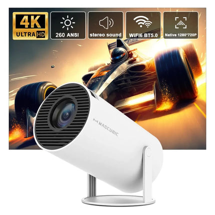 4K projector Magcubic HY300 Pro 4K Android 11 Projector – Dual WiFi 6, 260 ANSI Lumens, Allwinner H713, Bluetooth 5.0, 1080P/720P Home & Outdoor Cinema Projector