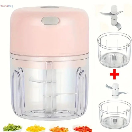 USB Rechargeable Mini Food Chopper – Electric Garlic Masher, Portable Meat Grinder, and Vegetable Chopper for Kitchen Gadgets trendmeg