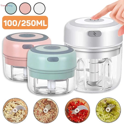 USB Rechargeable Mini Food Chopper – Electric Garlic Masher, Portable Meat Grinder, and Vegetable Chopper for Kitchen Gadgets trendmeg