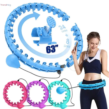 Weighted Fitness Hoop – Detachable 2-in-1 Hoop for Adults & Kids with Massage Knots for Abdominal Fitness & Weight Loss trendmeg