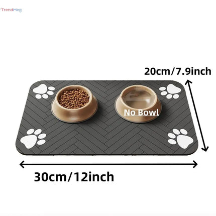 Absorbent Pet Feeding waterproof pet mat  – Quick-Dry Food & Water Bowl Placemat for Dogs and Cats trendmeg