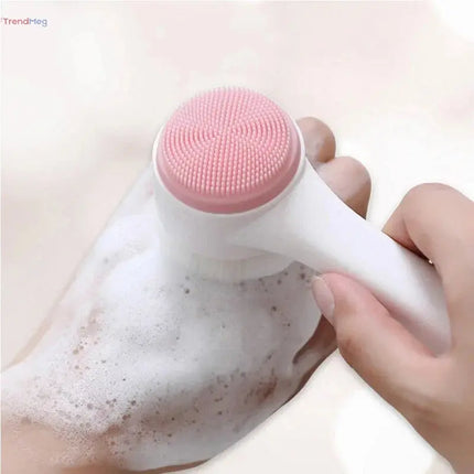 Double-Sided Silicone Facial Cleansing Brush – Rechargeable Exfoliator for Blackhead Removal, Pore Cleaner & Skin Care Enhancer trendmeg