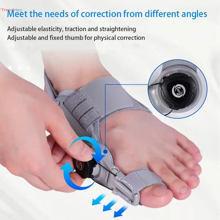 Adjustable Bunion Corrector – Unisex Hallux Valgus Brace with Rotatable Toe Separator & Straightener for Foot Alignment trendmeg