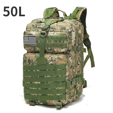 Tactical Backpack 50L/30L Tactical Camo Backpack for Men – Molle Waterproof Hiking, Camping, and Hunting Bag