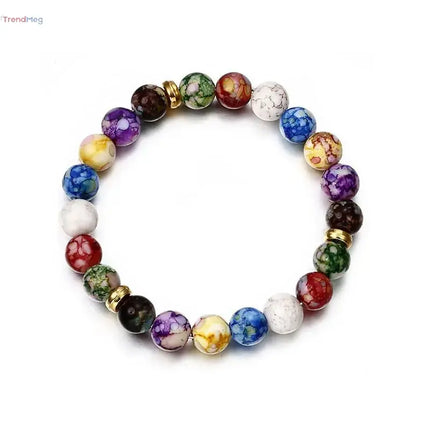 7 Chakras Reiki Healing Stone Bracelet – Energy Beads Volcanic Stone Yoga Bangle for Women & Men trendmeg