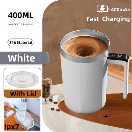 Rechargeable self-stirring mug Magnetic – 380ML Automatic Electric Mixing Cup for Coffee, Tea, Hot Chocolate, and More