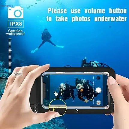 Floating Waterproof Phone Case with Airbag & Strap for iPhone 11–15 Pro Max, Samsung S23/S22, Xiaomi, Huawei trendmeg