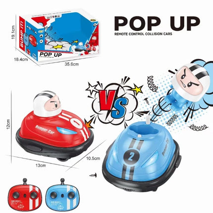 Super Battle Bumper Car with Pop-up Doll, Crash Bounce Ejection, and Lights – Remote Control Toy for Kids, Perfect Gift for Parents