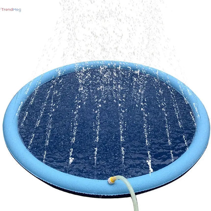 Interactive Summer pet toys Splash Sprinkler Pad – Outdoor Water Play Mat for Dogs, Cats, and Kids trendmeg