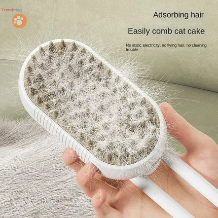 3-in-1 Steamy Pet Grooming Brush – Electric Spray Dog & Cat Hair Brush for Massage, Detangling, and Loose Hair Removal trendmeg