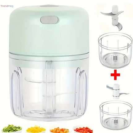 USB Rechargeable Mini Food Chopper – Electric Garlic Masher, Portable Meat Grinder, and Vegetable Chopper for Kitchen Gadgets trendmeg