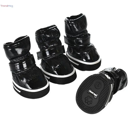 4Pcs Pet Dog boots Winter Snow Boots – Warm Fleece Waterproof Shoes for Small Dogs & Cats, Ideal for Chihuahua & Yorkie trendmeg