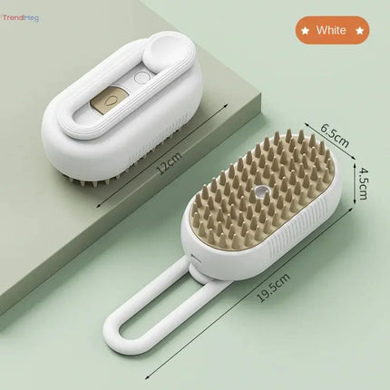 3-in-1 Steamy Pet Grooming Brush – Electric Spray Dog & Cat Hair Brush for Massage, Detangling, and Loose Hair Removal trendmeg