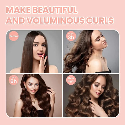 Heatless Hair Curlers Satin Headband – No-Heat Curling Rod for Overnight Curls, Perfect for Short & Long Hair, Damage-Free Styling for Women