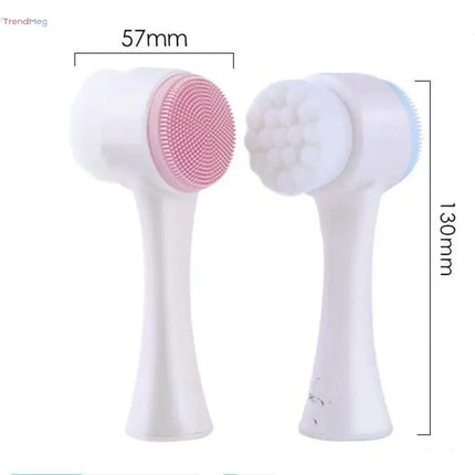 Double-Sided Silicone Facial Cleansing Brush – Rechargeable Exfoliator for Blackhead Removal, Pore Cleaner & Skin Care Enhancer trendmeg